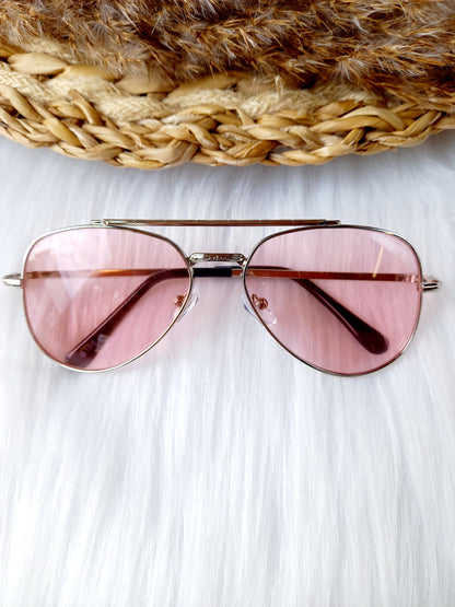 kinderzonnebril piloot roze