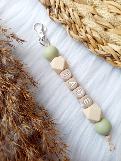 Sleutelhanger Kies je kleuren zelf beige, sage