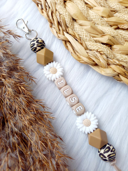 Sleutelhanger daisy 2 bloemen