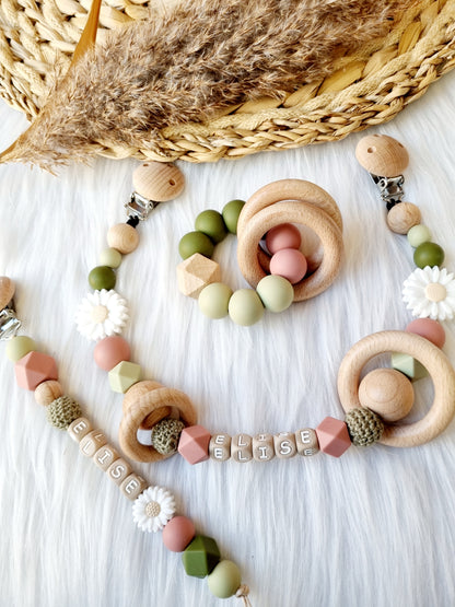 Giftset happy by lies 
Daisy, sage, donker groen en powderblush 