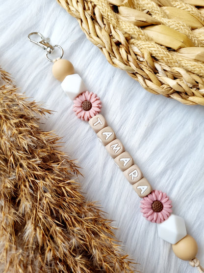 Sleutelhanger daisy 2 bloemen 