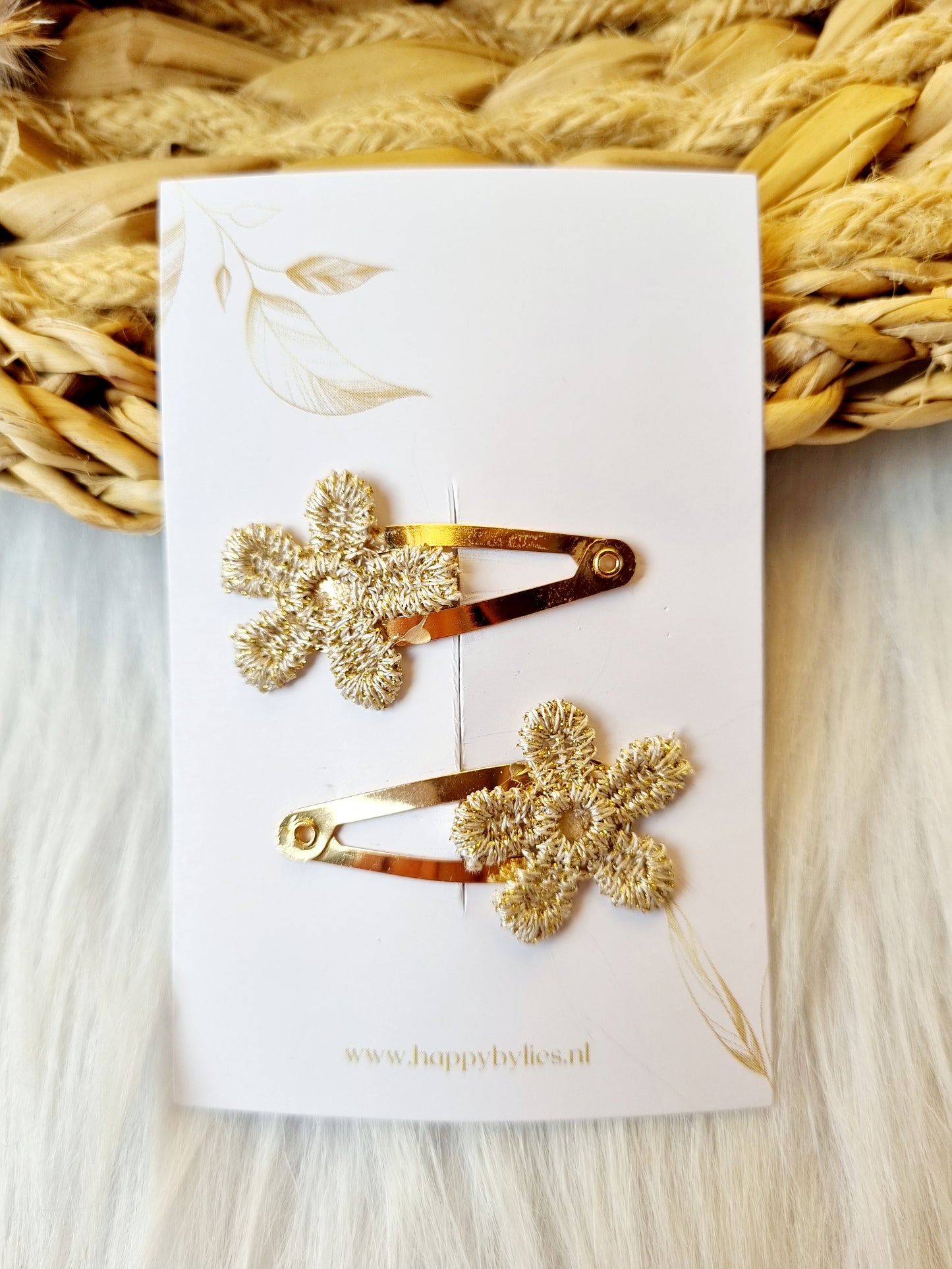 Haarspeldje Blossom goud 2 stuks