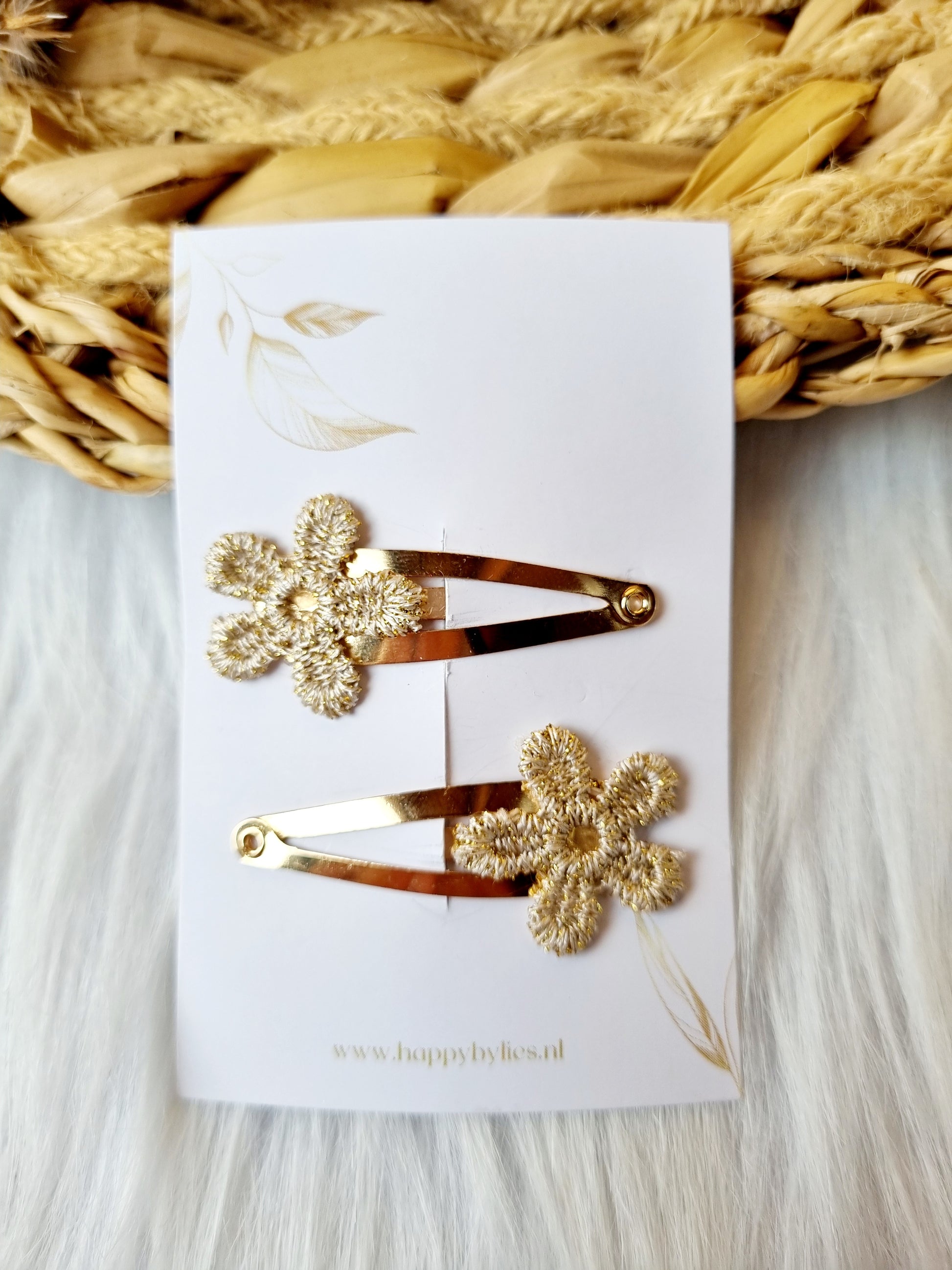 Haarspeldje Blossom goud 2 stuks