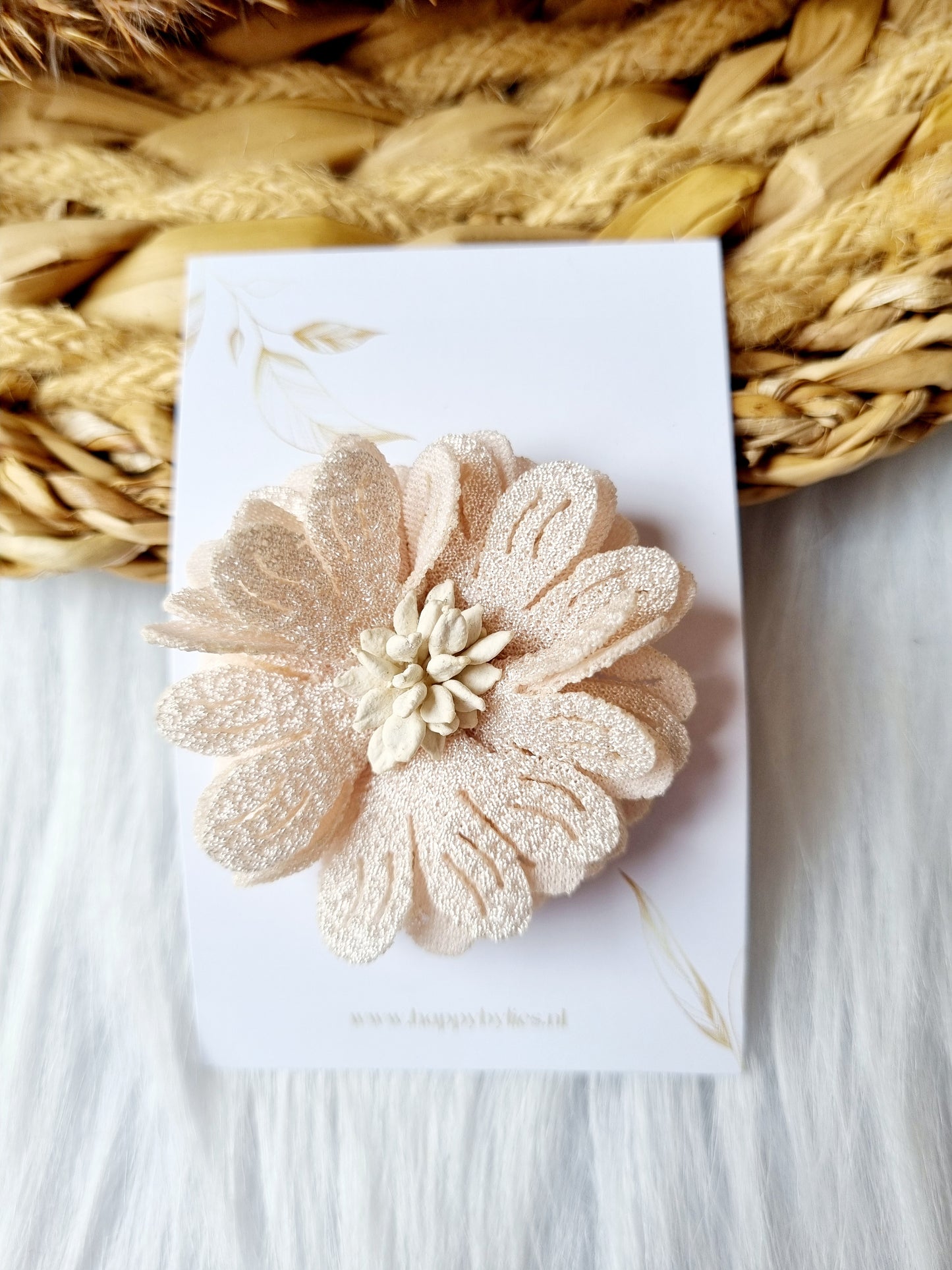 Haarspeldje anti slip Dahlia creme