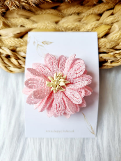 Haarspeldje anti slip Dahlia roze