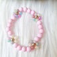 Kinder armband Daisy pastel roze