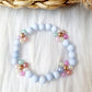 Kinder armband Daisy pastel icy blue