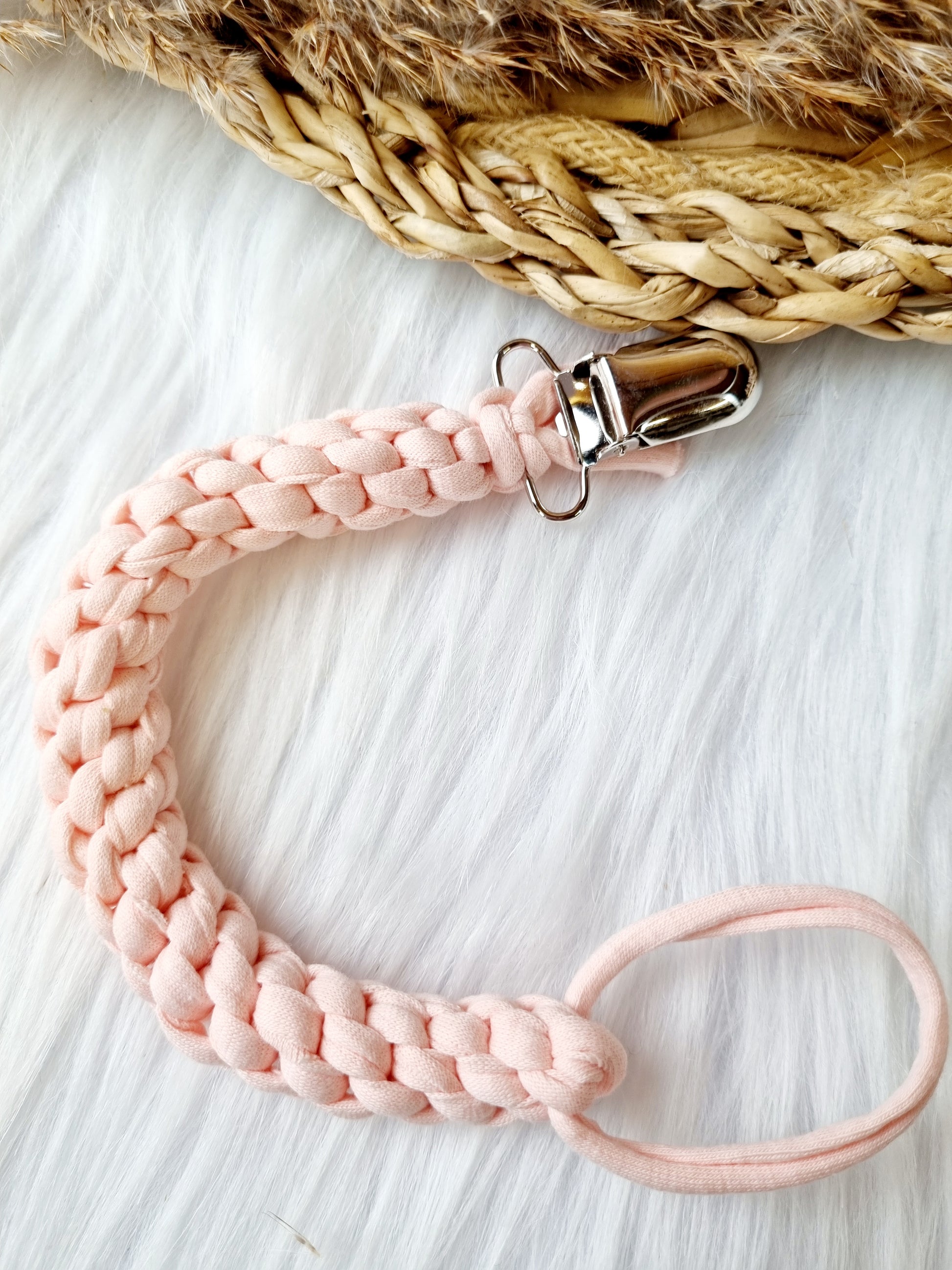 Speenkoord Twist light pink