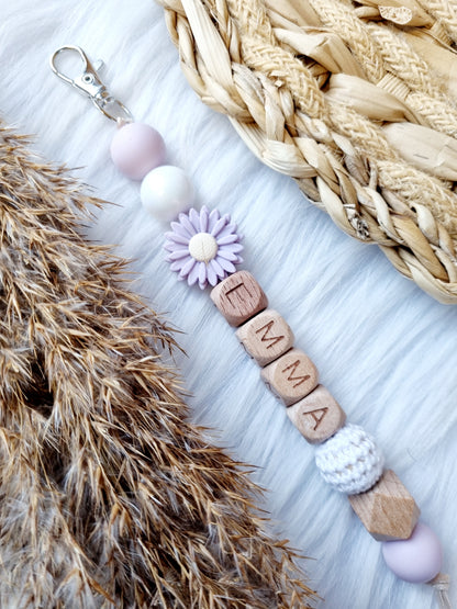 Sleutelhanger Lynn (daisy) lila