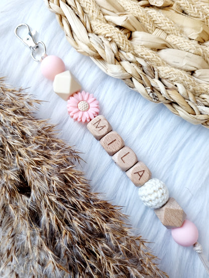 Sleutelhanger Lynn (daisy) babypink