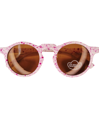 Kinderzonnebril Beach speckle roze | zonnebril