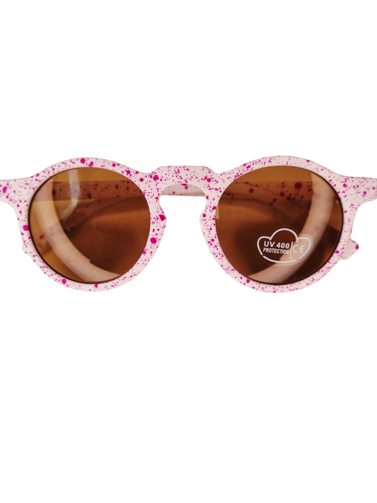 Kinderzonnebril Beach speckle roze | zonnebril