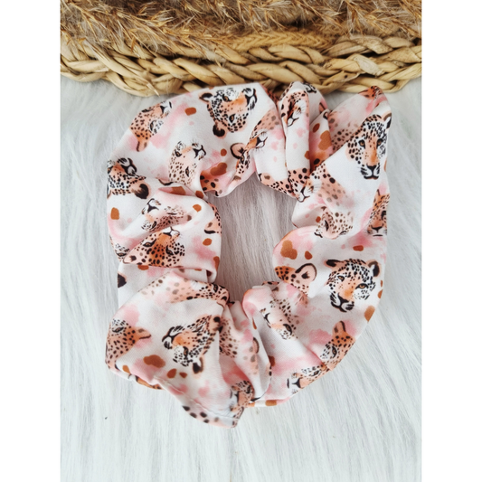 Scrunchie Leopard roze