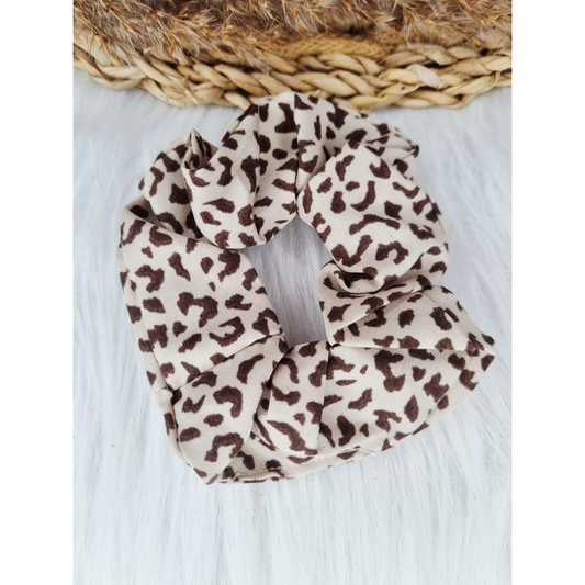 Scrunchie Leopard beige/bruin