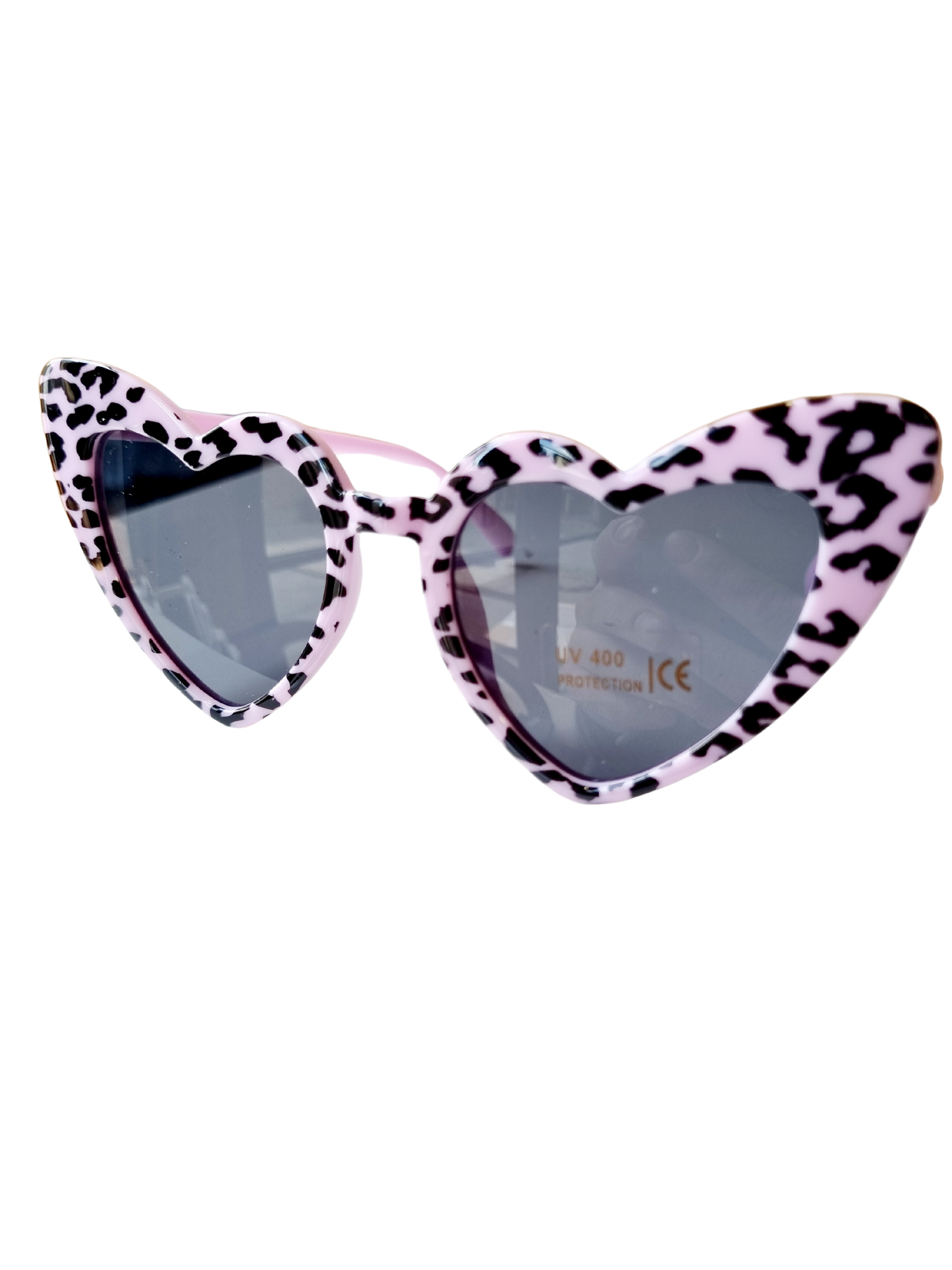 Kinderzonnebril hart leopard lila