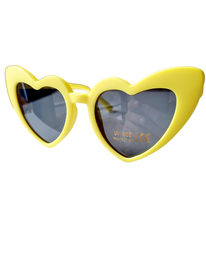 Kinderzonnebril siliconen Hart  geel