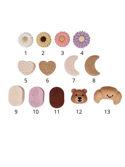 Giftset Happy by lies (wagenspanner,speenkoord,bijtring) met of zonder naam (Jouw eigen ontwerp)