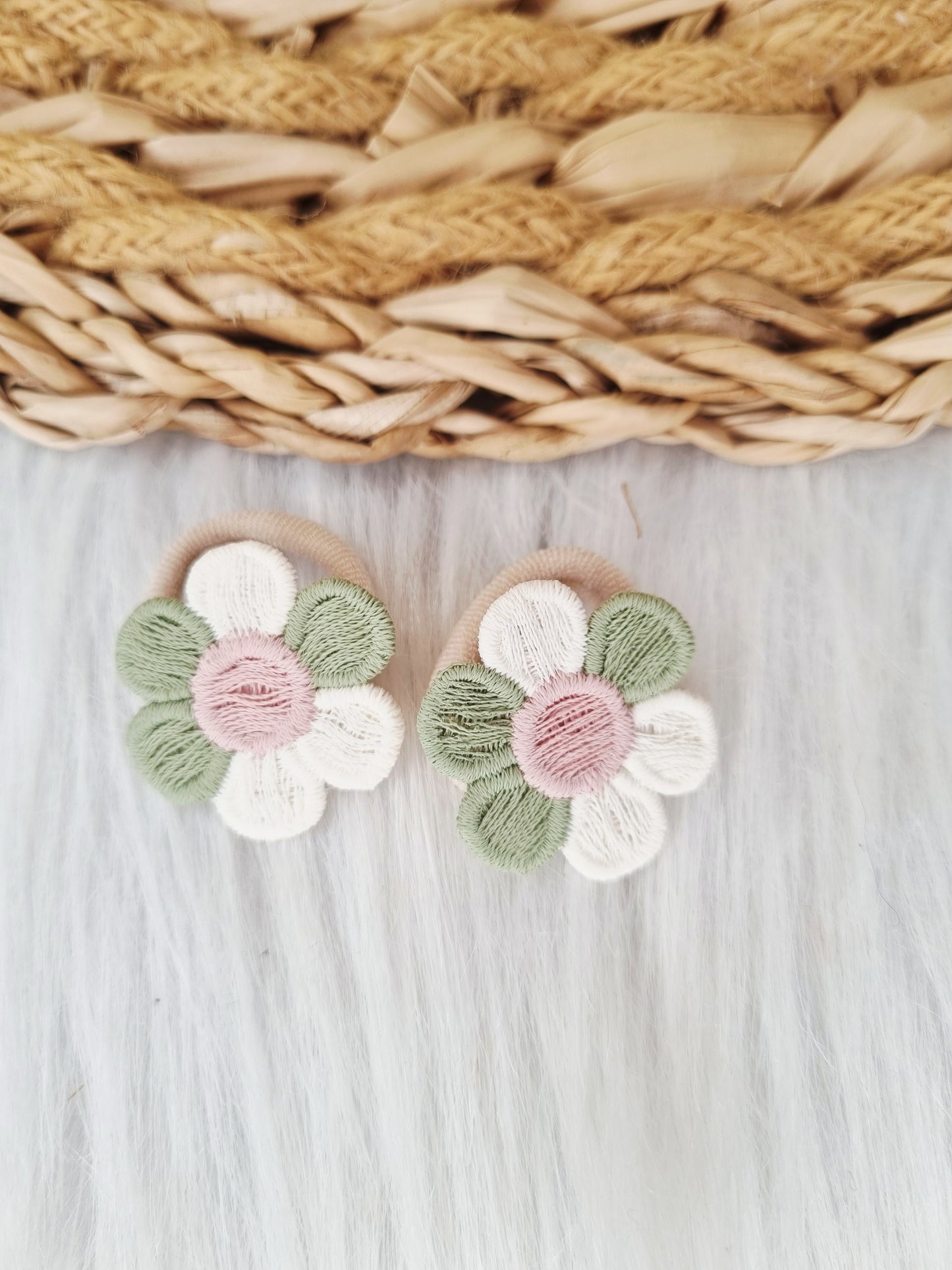 Mini haarelastiekjes Lily 2 stuks groen