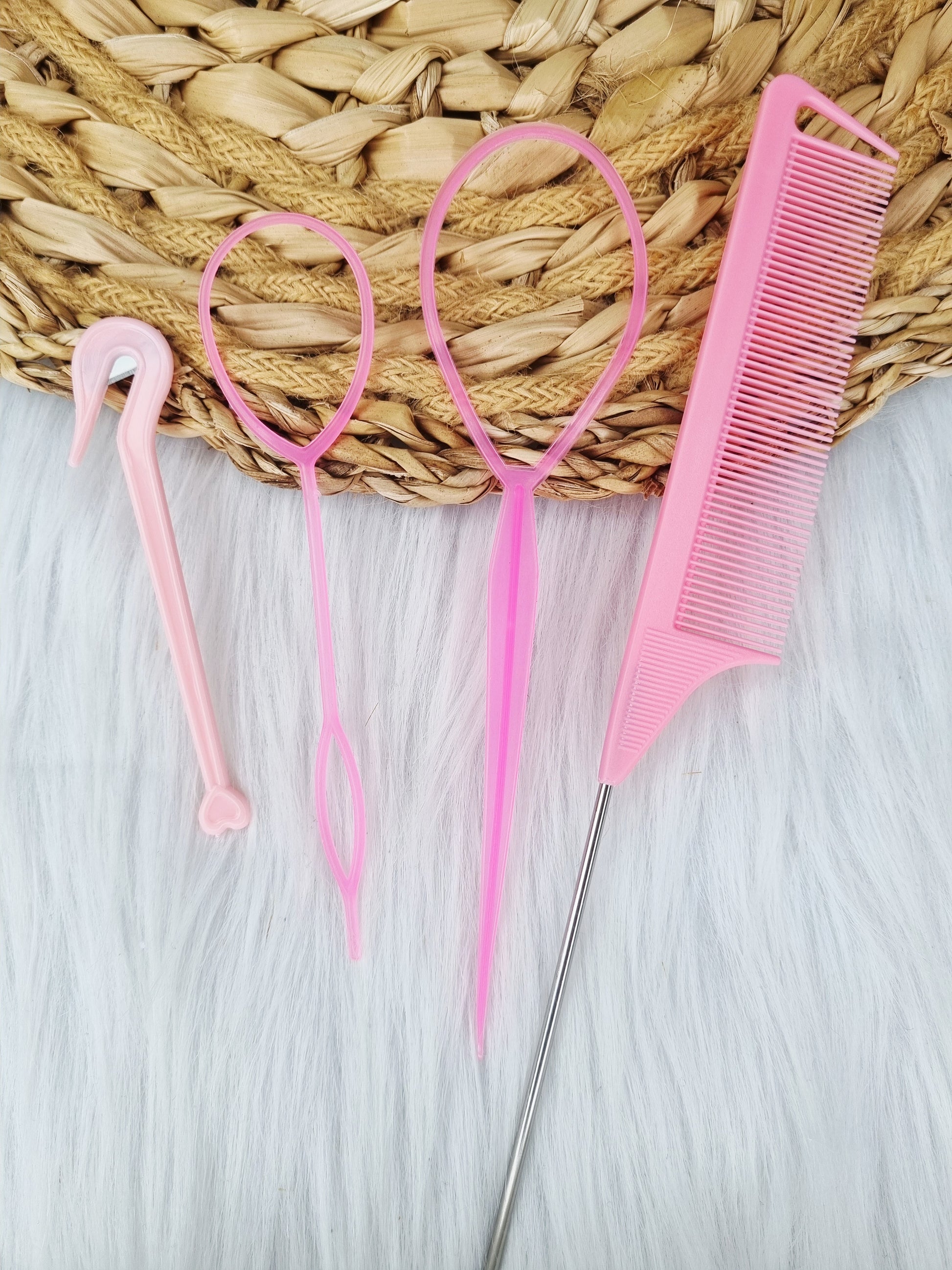 Haar Styling Tool Set – 4-delig roze