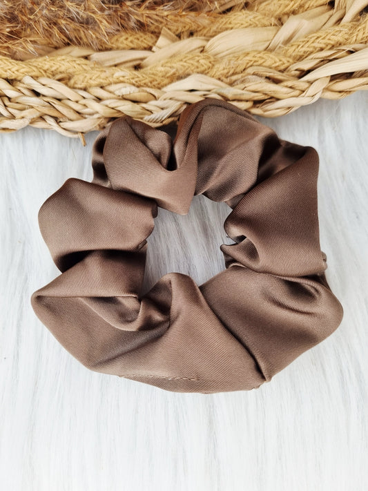 Satijnen Scrunchie Taupe