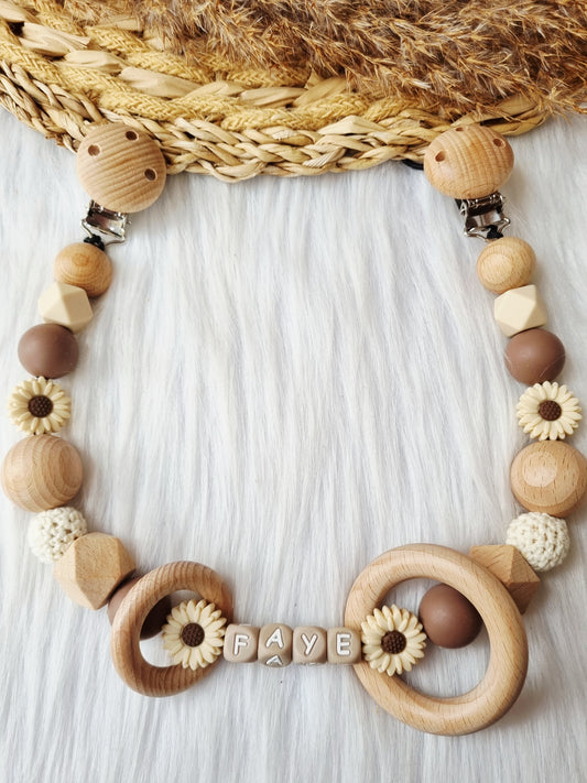 Wagenspanner Daisy beige, brownie (met of zonder naam)