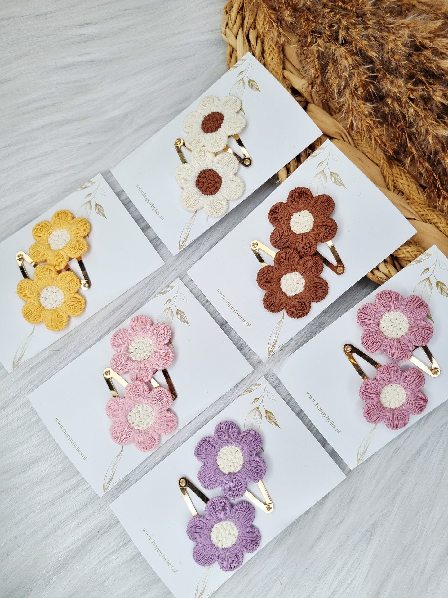 Haarspeldje Peony 2 stuks