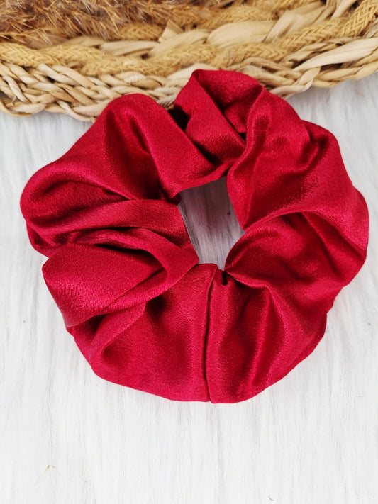 Luxe satijnen Scrunchie Bordeau