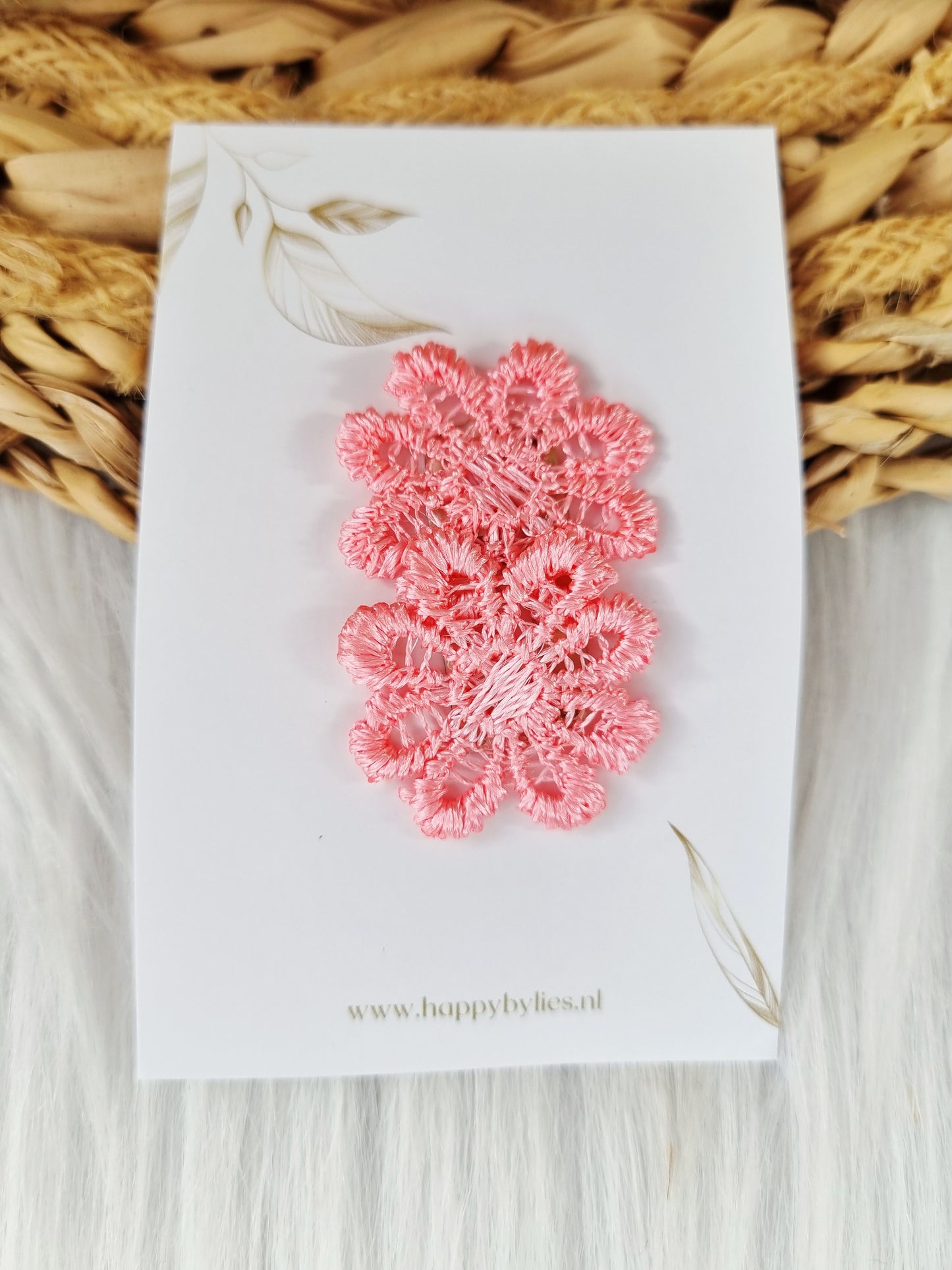 Anti-slip haarspeldje Blossom donker roze