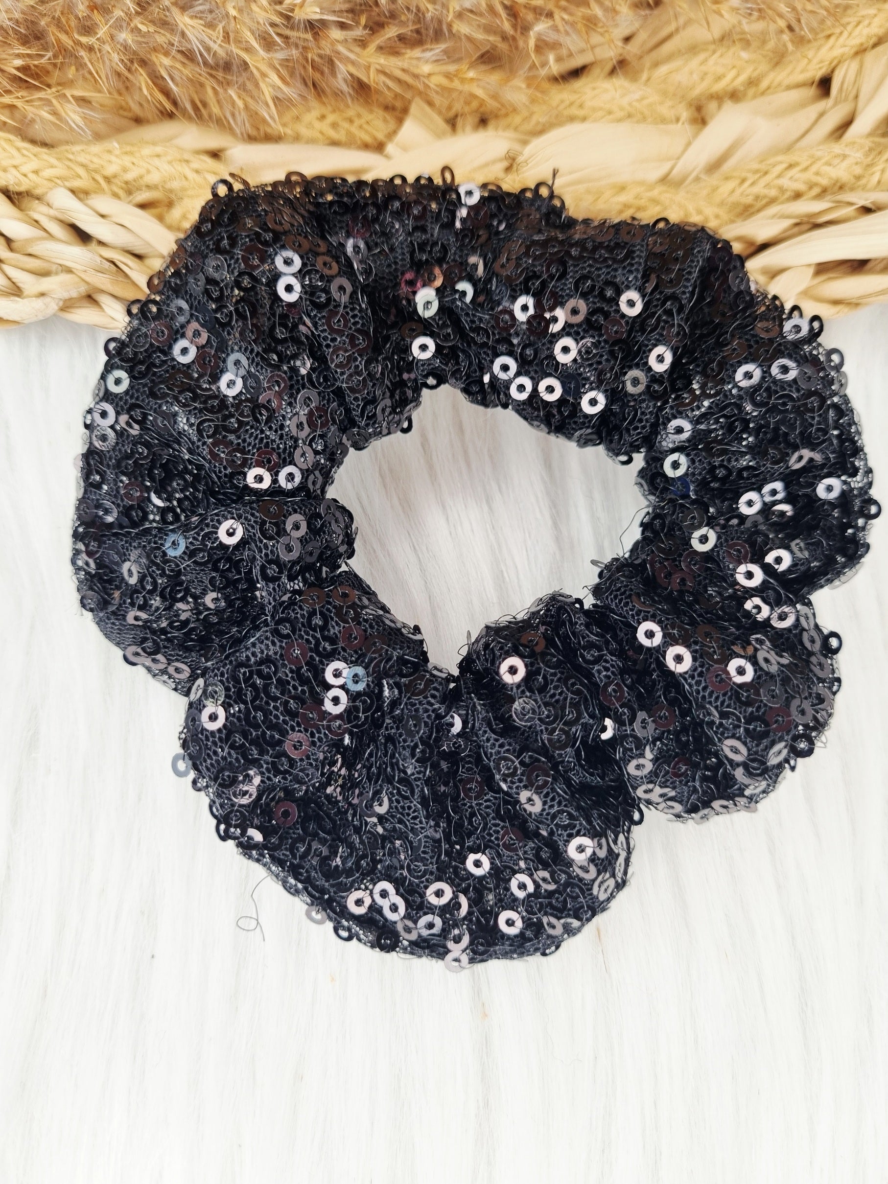 Scrunchie Sparkle Zwart