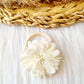 Haar elastiekje dahlia creme