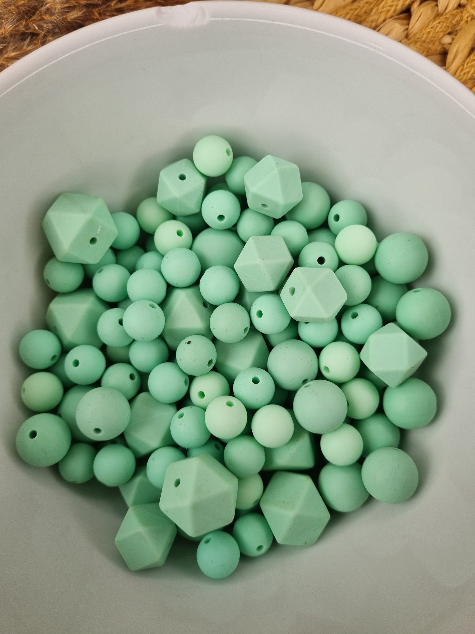 Siliconen kralen  Mint