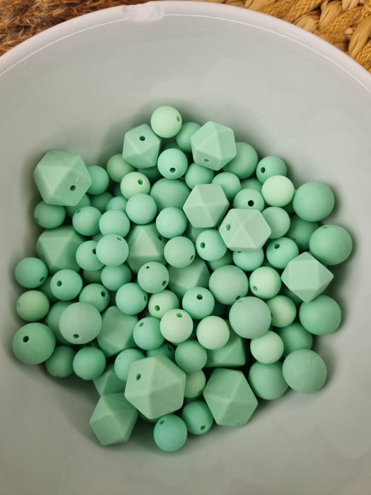 Siliconen kralen  Mint