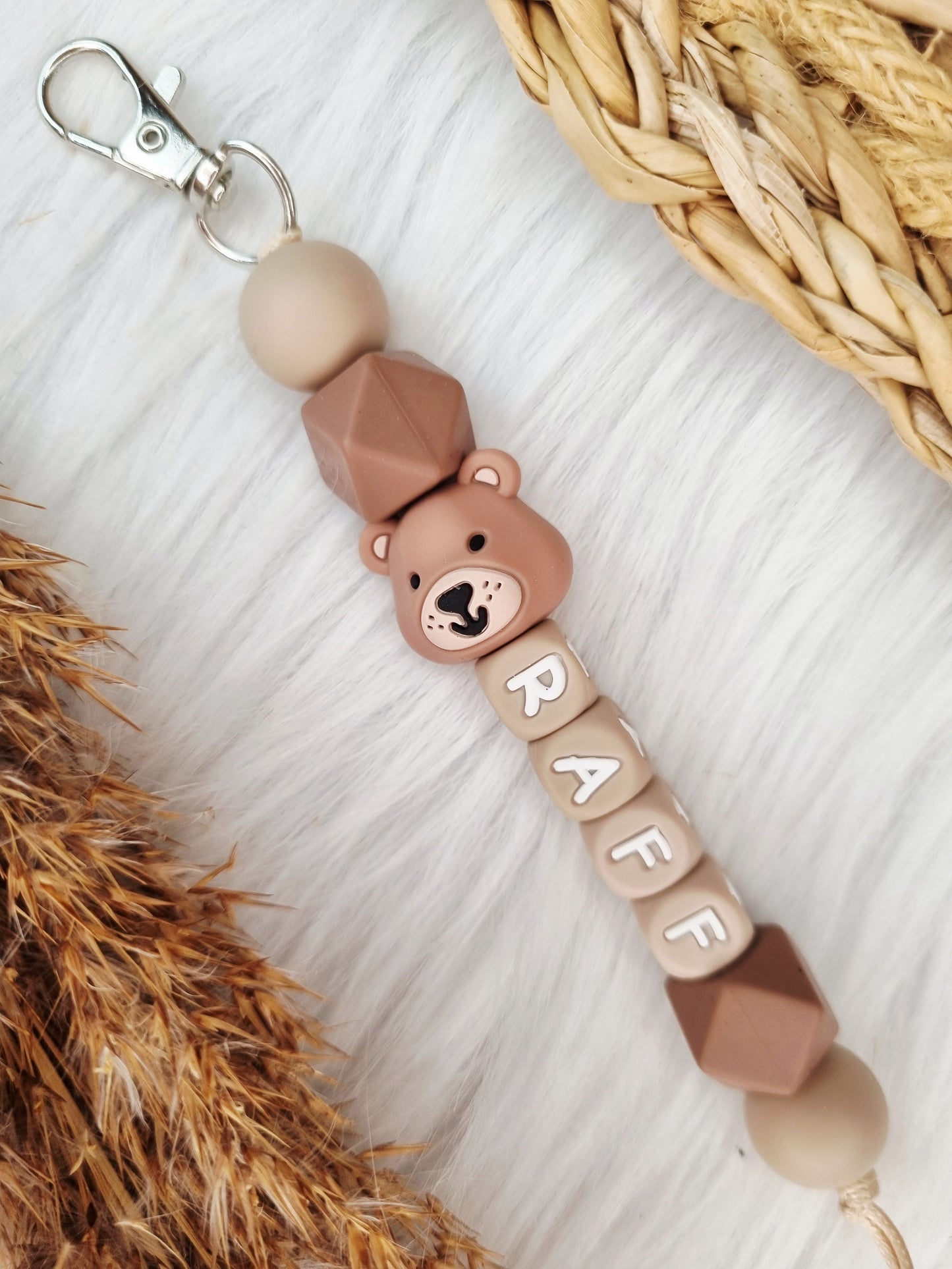 Sleutelhanger beer, brownie, klei