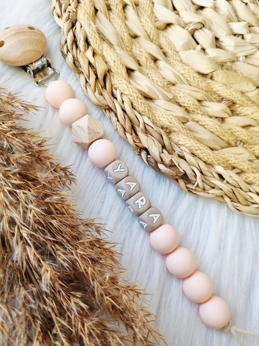 speenkoord met naam basic lightpink