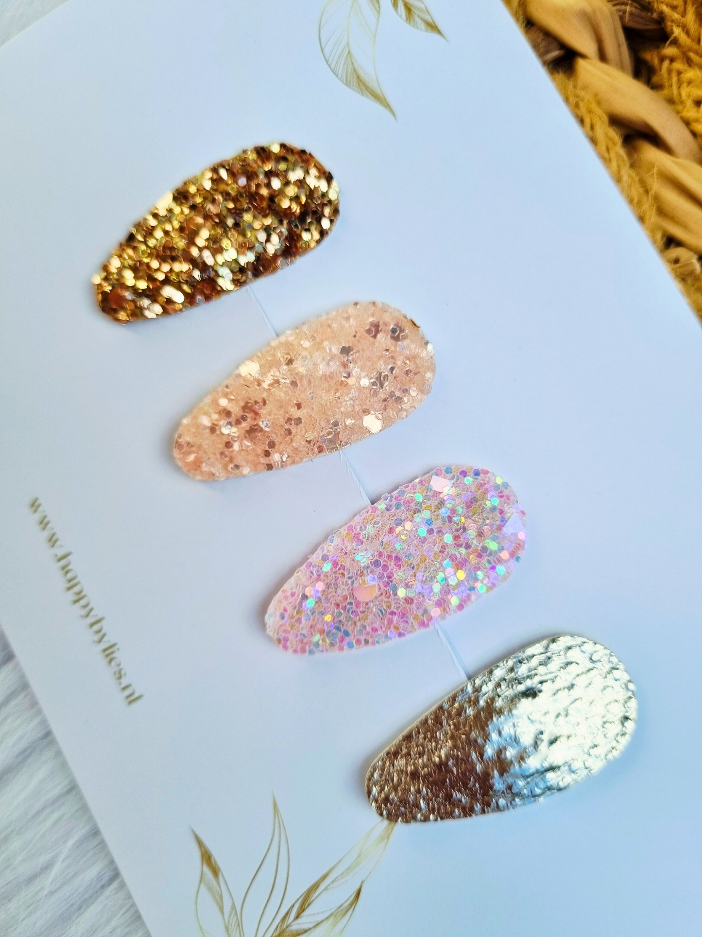 Leatherlook haarspeldjes suze ovaal 