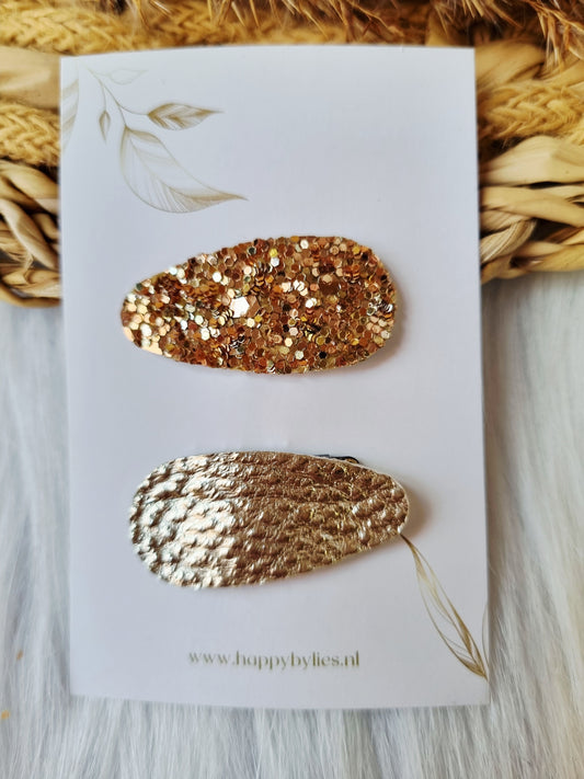 Leatherlook anti-slip haarspeldjes Ava