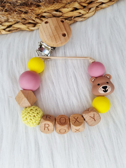 Attache-suce avec nom Daisy (choisissez vos propres couleurs)