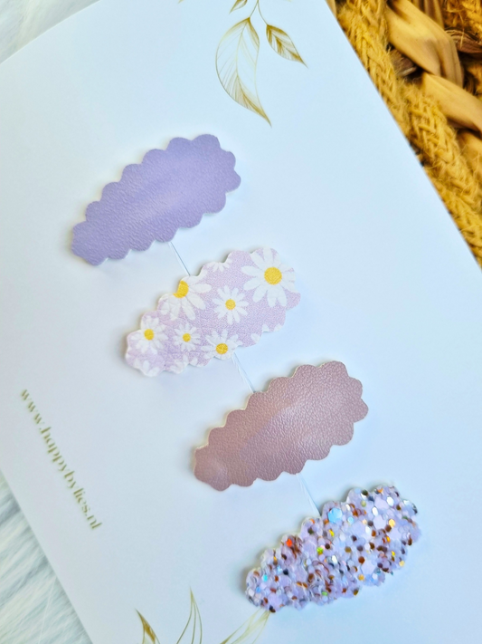 Leatherlook haarspeldjes Ruby ribbel