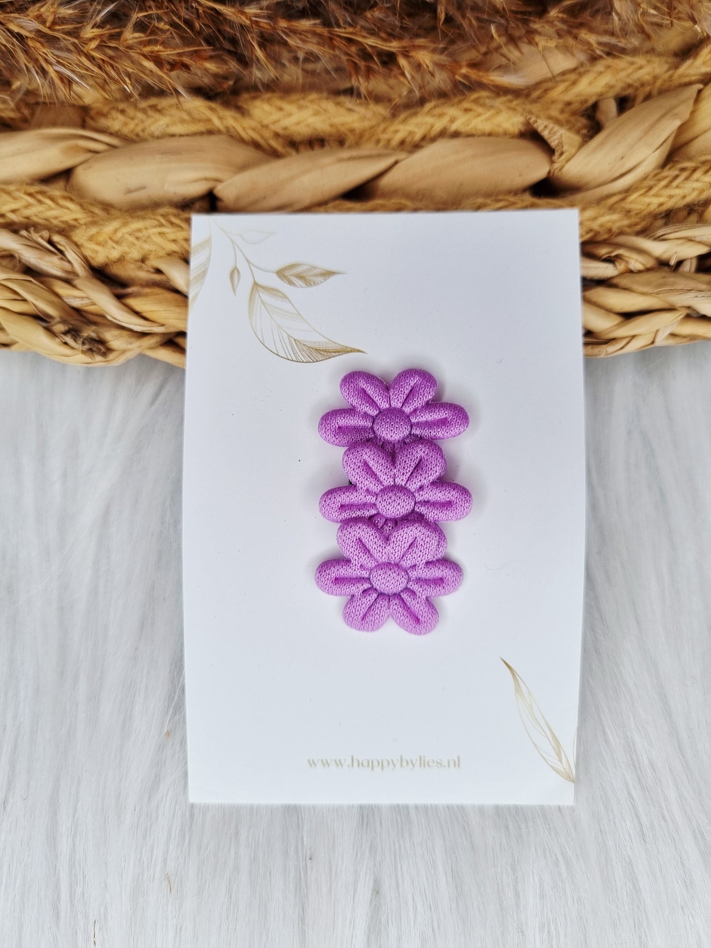 Anti-slip haarspeldje bloem soft paars