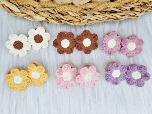 Mini haarelastiekjes peony 2 stuks