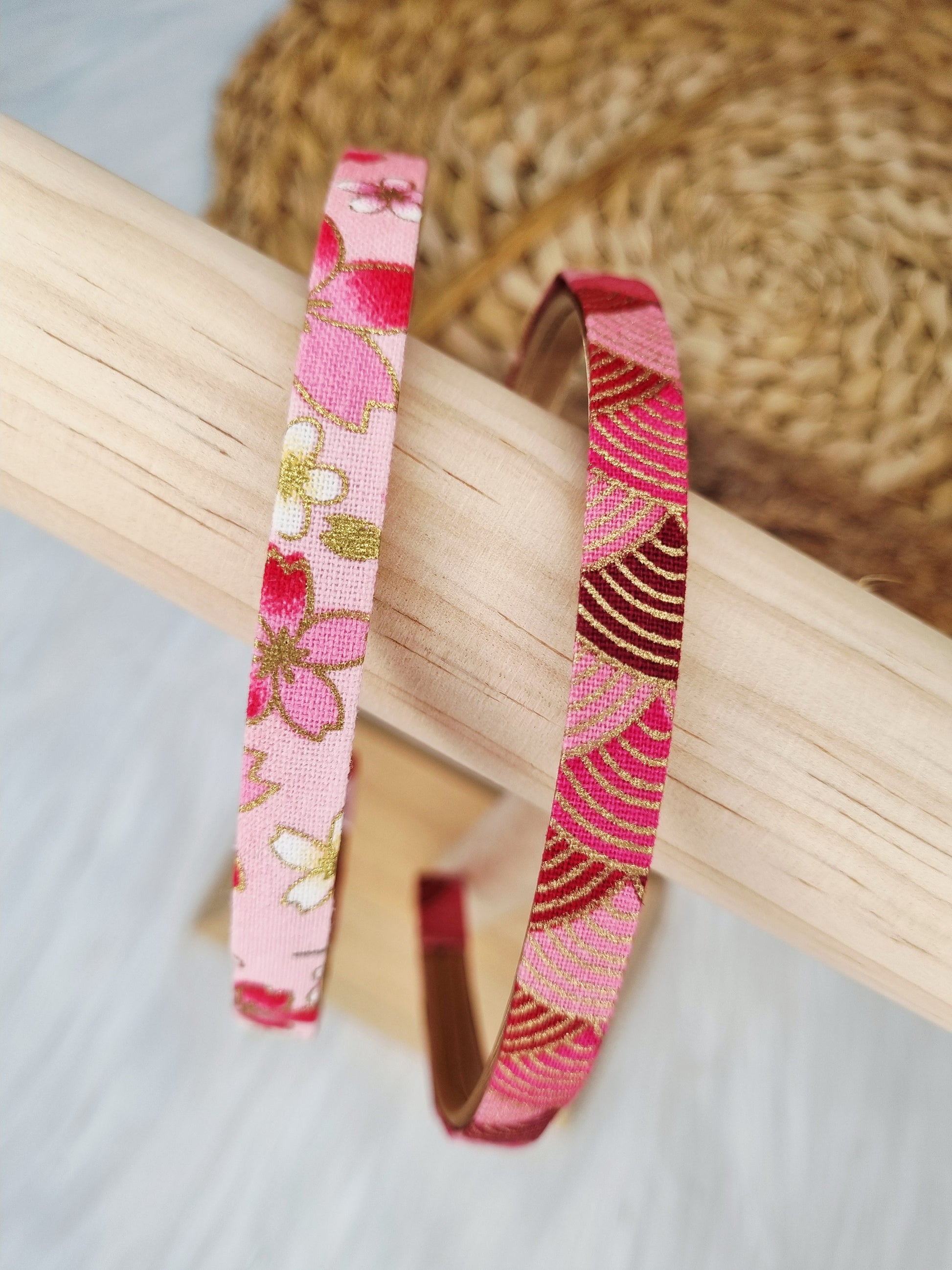 Diadeem pink waves, diadeem cherry blossom roze