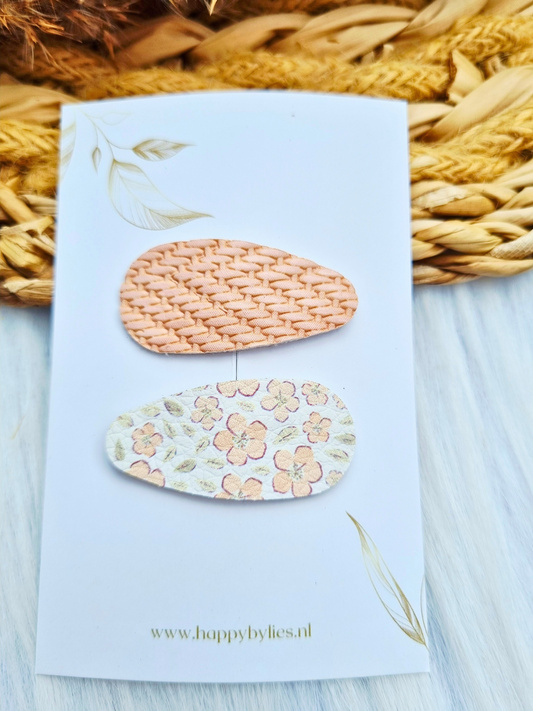 Leatherlook haarspeldjes ann ovaal