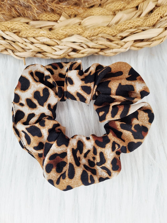 Scrunchie Leopard print bruin,beige,zwart
