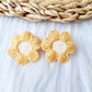 Mini haar elastiekjes peony 2 stuks geel