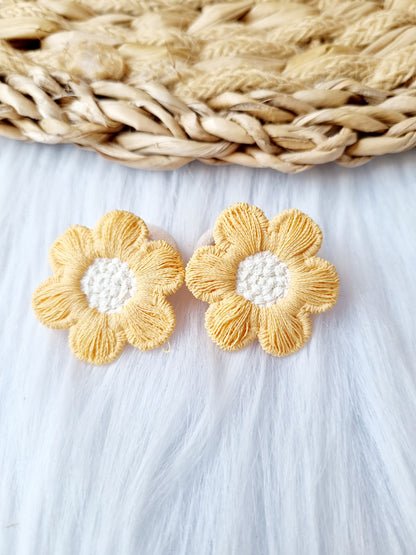 Mini haar elastiekjes peony 2 stuks geel