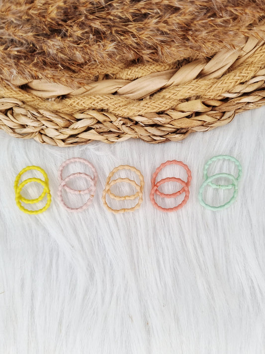 Mini haarelastiekjes multi color 10 stuks