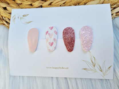 Leatherlook haarspeldjes Nien ovaal