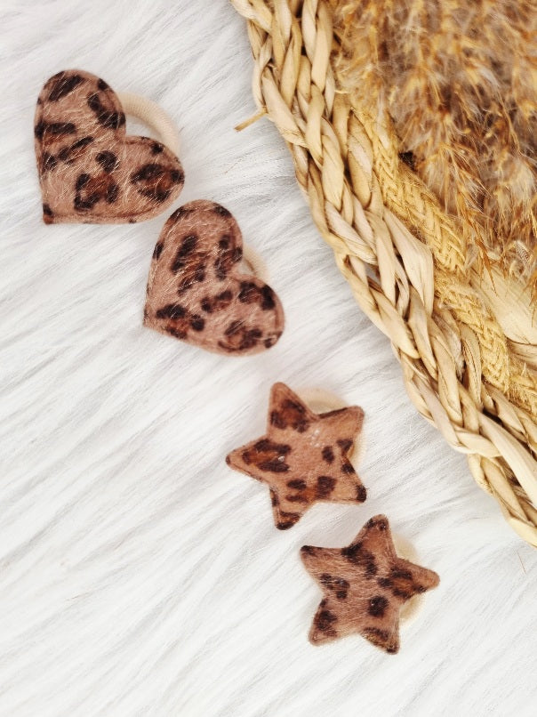 Mini haarelastiekjes Leopard 2 stuks