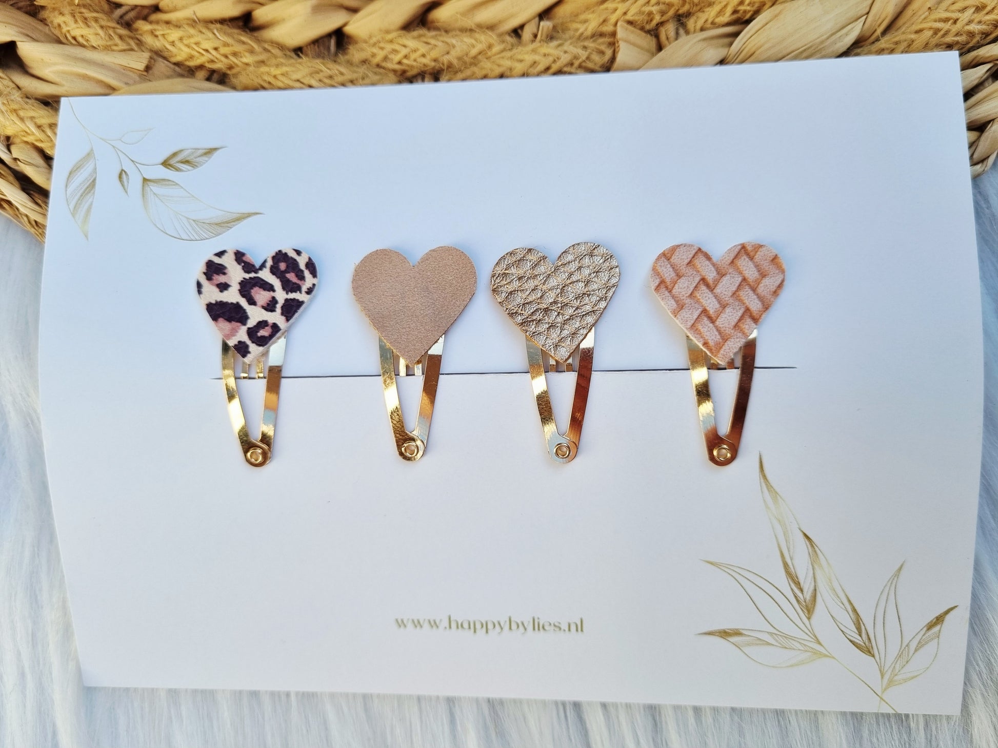 Leatherlook haarspeldjes mira hart