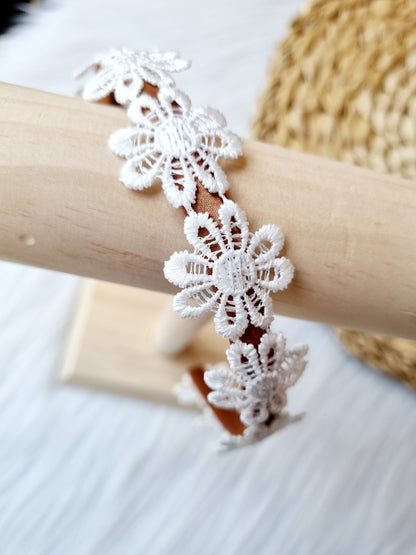 Diadeem blossom wit